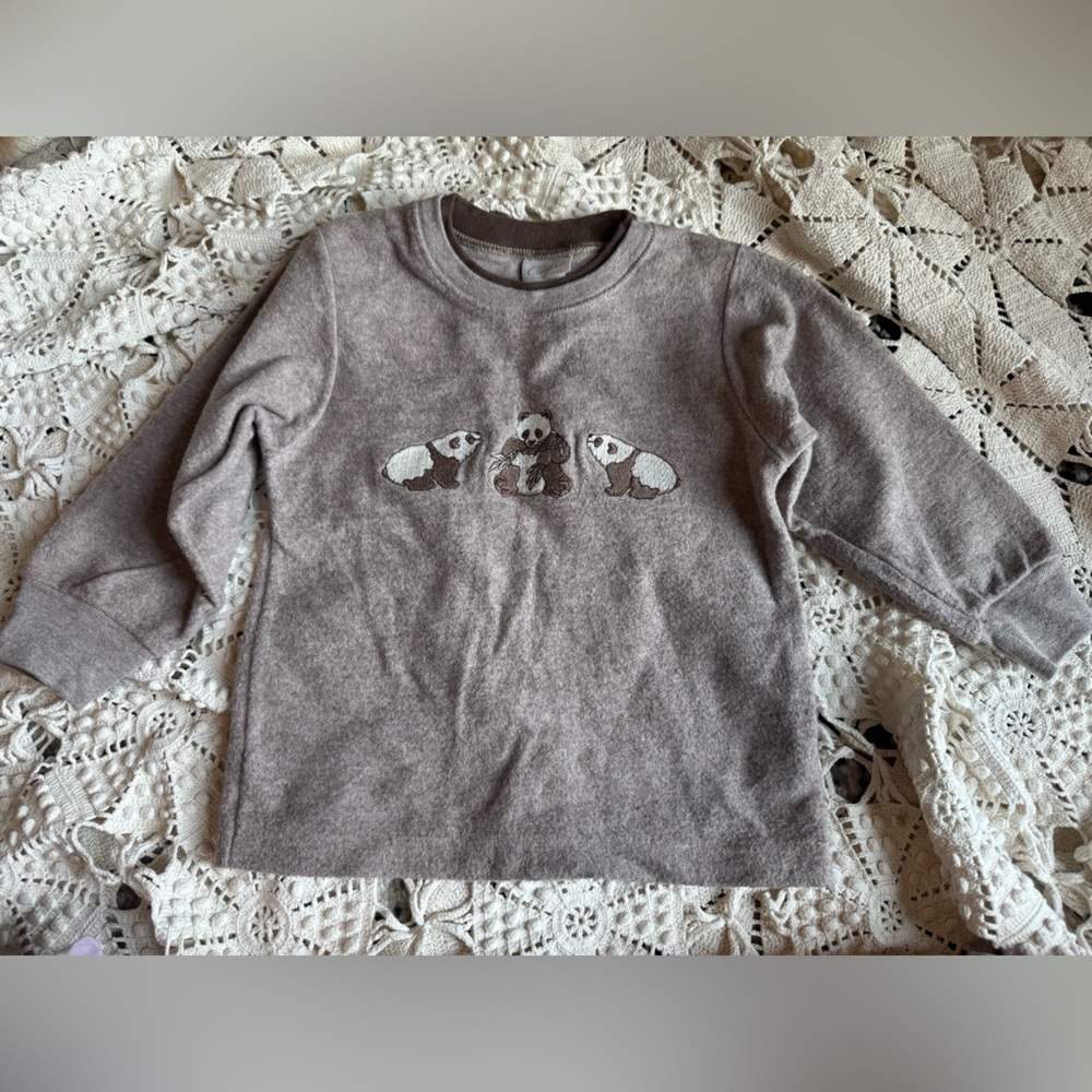 Vintage 90s Carters 3T Long Sleeve Shirt Pandas Cozy